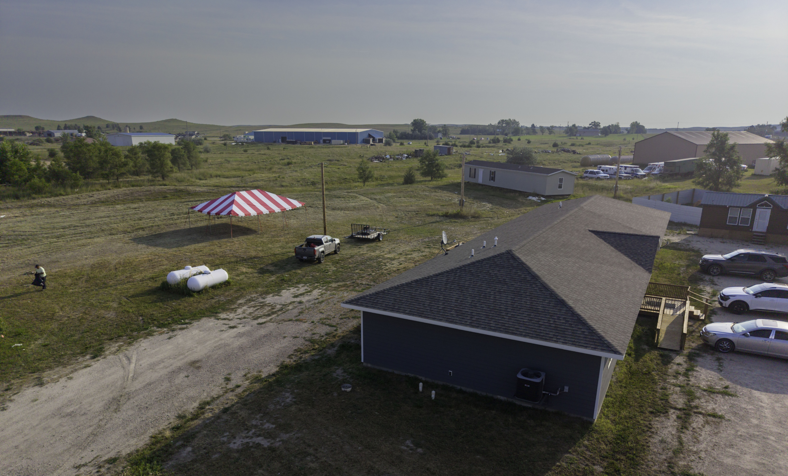 Aerial view of the site where a behavioral health center will be built.