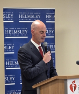 Walter Panzirer, trustee of The Helmsley Charitable Trust, speaks during an Aug. 17 announcement of Mission: Lifeline Stroke Wyoming at the Wyoming State Capitol in Cheyenne